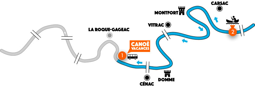 Canoës Vacances La Roque Gageac Louer un canoë ou un kayak pour découvrir la rivière Dordogne et ses châteaux